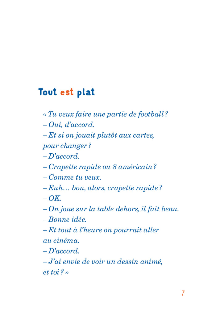 D'accord et pas d'accord