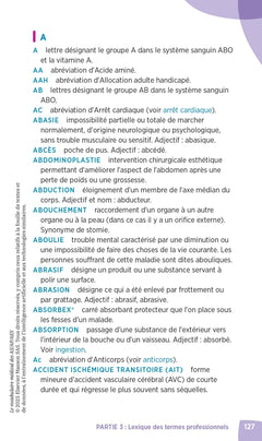 Le vocabulaire médical des AS/AP/AES