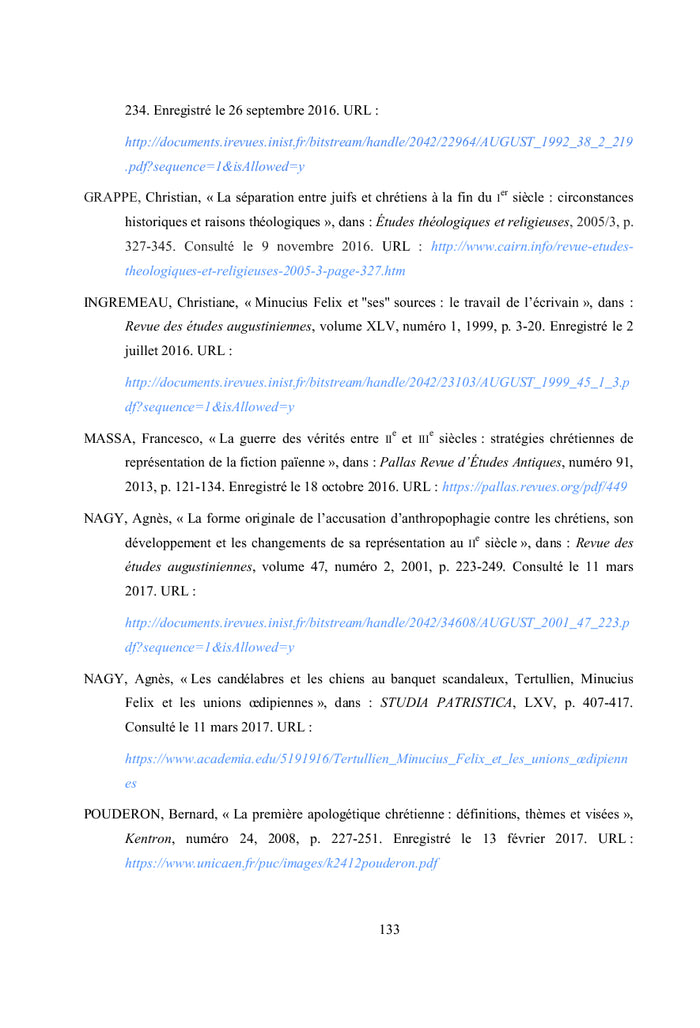 La mutation du paganisme au christianisme à travers l'Octavius