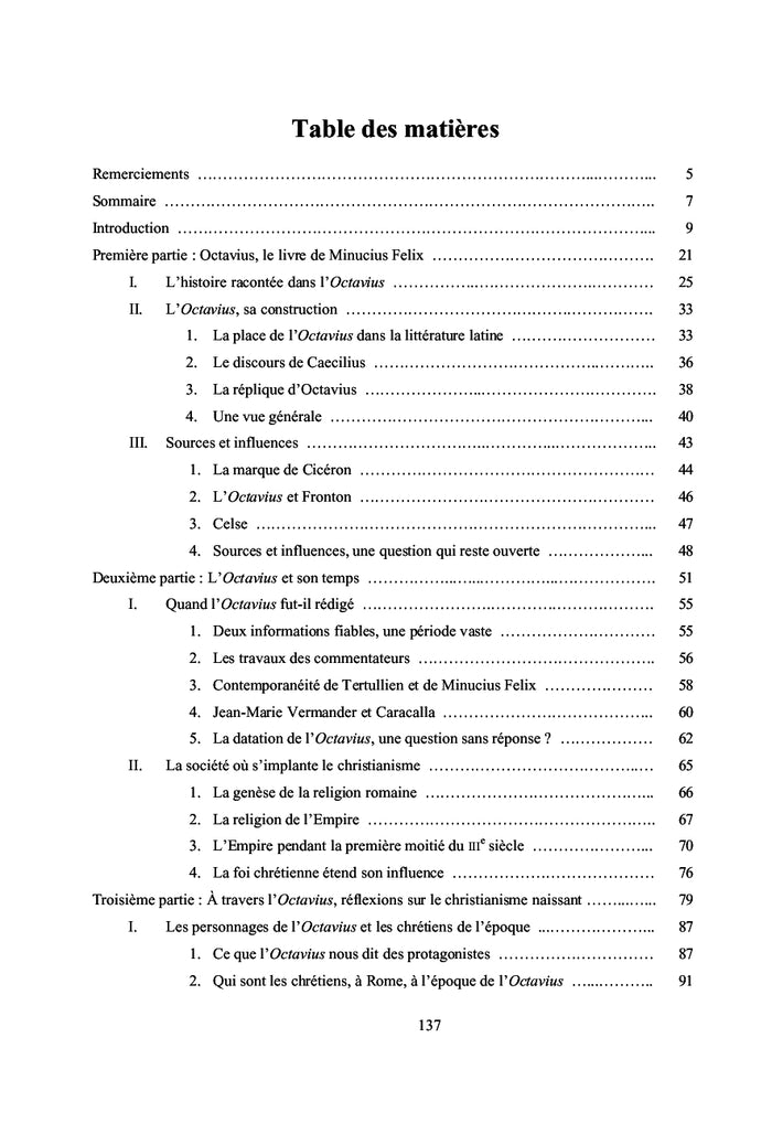 La mutation du paganisme au christianisme à travers l'Octavius