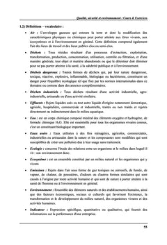Qualite, Securite et environnement : Cours & exercices