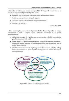 Qualite, Securite et environnement : Cours & exercices