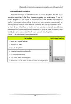 Etude geologique et geominiere du panneau 7 de gisement de Benguerir