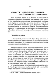 Le Secteur Informel dans la Region Boeny