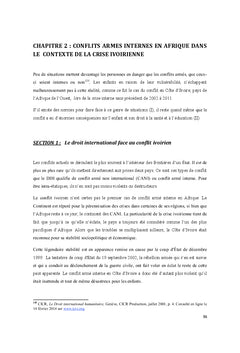 Effectivite des droits de l'enfant et conflit arme interne en Afrique