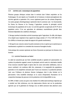 Evaluation de la vulnerabilite et de l'adaptation des ruiminants