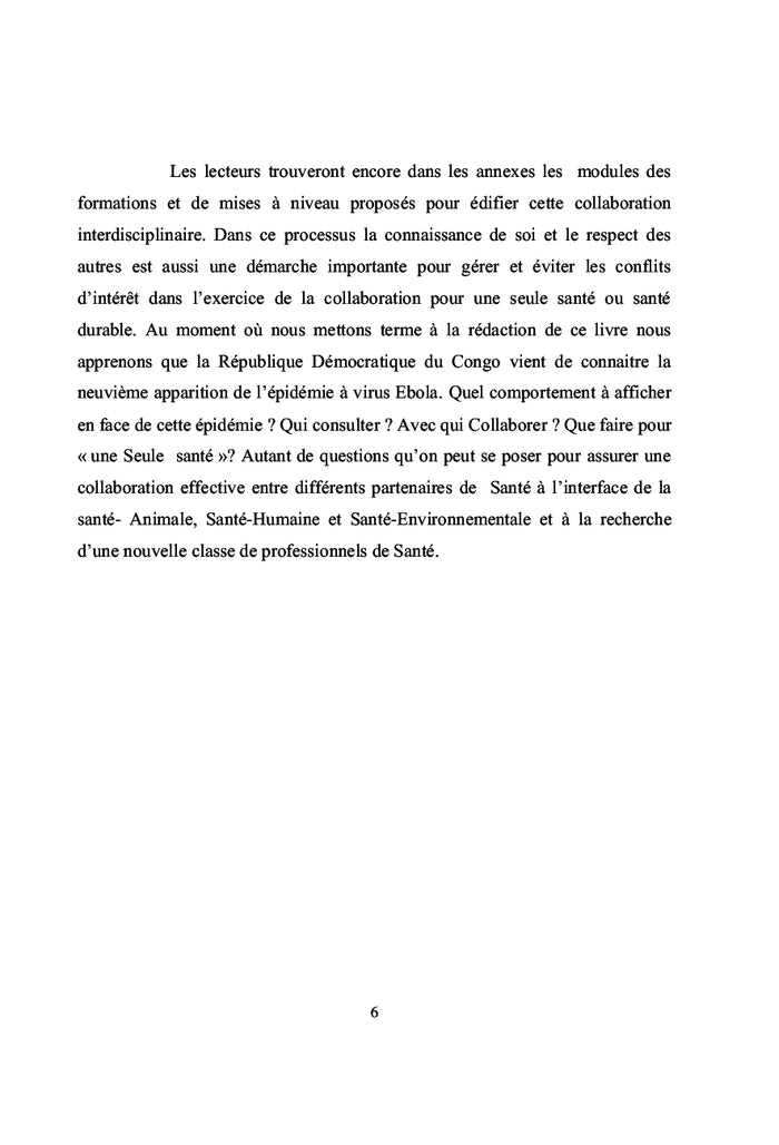 Approche une Seule Santé: Animale, Humaine, Environnementale