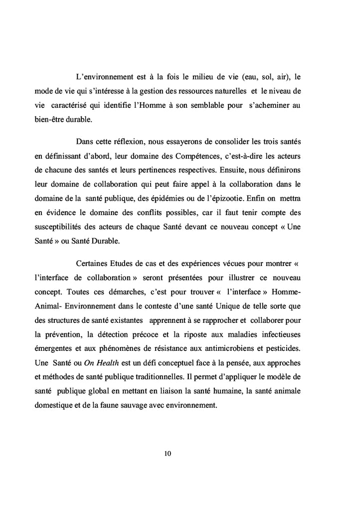 Approche une Seule Santé: Animale, Humaine, Environnementale