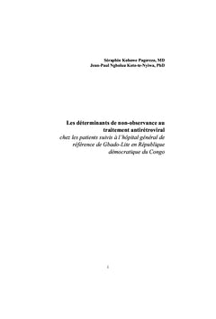Les déterminants de non-observance au traitement antirétroviral
