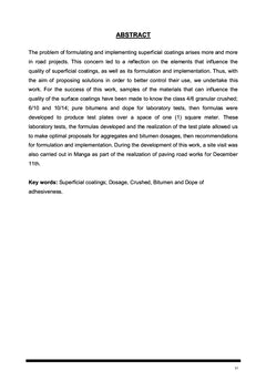 Proposition de formulation et mise en oeuvre des enduits superficiels