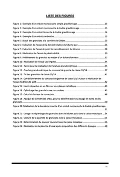 Proposition de formulation et mise en oeuvre des enduits superficiels