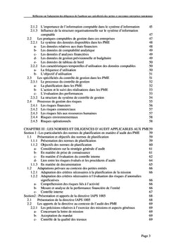 Réflexion sur l'adaptation des normes internationales d'audit aux PME