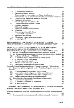 Réflexion sur l'adaptation des normes internationales d'audit aux PME