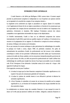 Réflexion sur l'adaptation des normes internationales d'audit aux PME