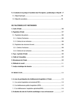La pratique de l'anesthésie dans l'Est algérien: où on est-il?