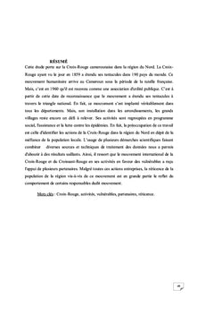 La croix rouge : partenaires et difficultés d'implantation