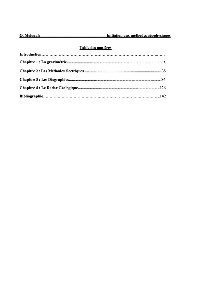 Introduction aux méthodes géophysiques