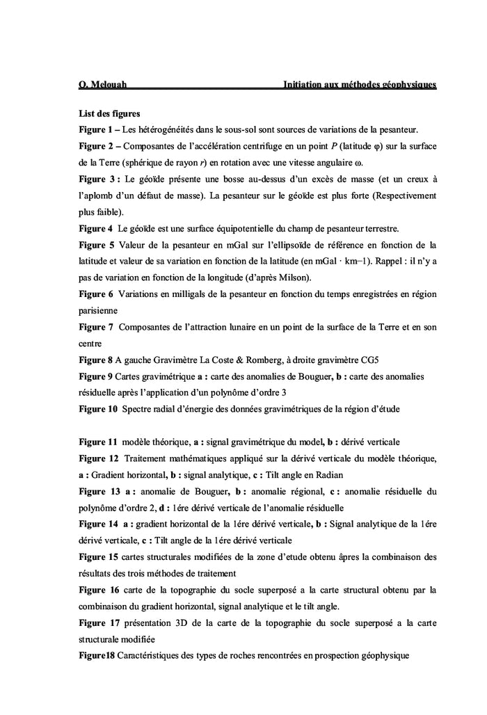 Introduction aux méthodes géophysiques
