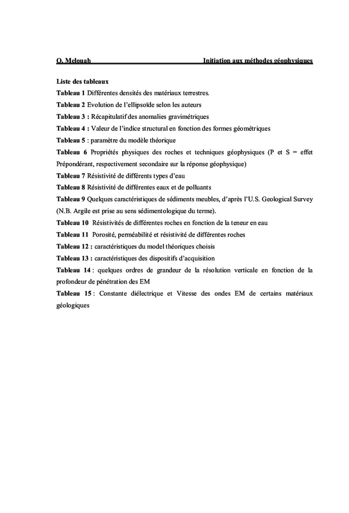 Introduction aux méthodes géophysiques