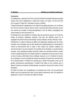 Introduction aux méthodes géophysiques