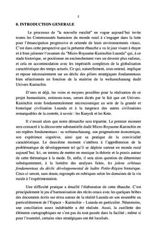 La problEmatique du dEveloppement du Micro-Royaume-Kaninchin-Luunda