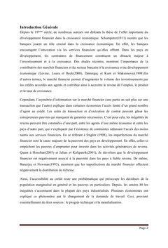 Le développement financier et l'inégalité de revenu
