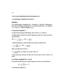 Statistique descriptive Calcul des Probabilités