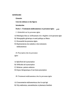 Compréhension et Observance des traitements médicamenteux chez les personnes âgées