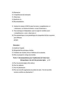Compréhension et Observance des traitements médicamenteux chez les personnes âgées