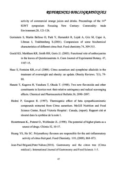 Etude phytochimique et antioxydante de six variétés de Citrus