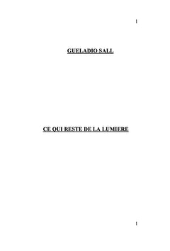 Ce qui reste de la lumière