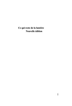 Ce qui reste de la lumière