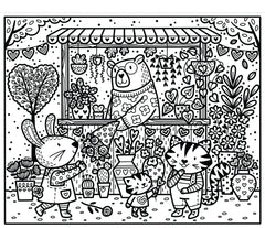 Fleurs et petits coeurs - La peinture magique - dès 5 ans