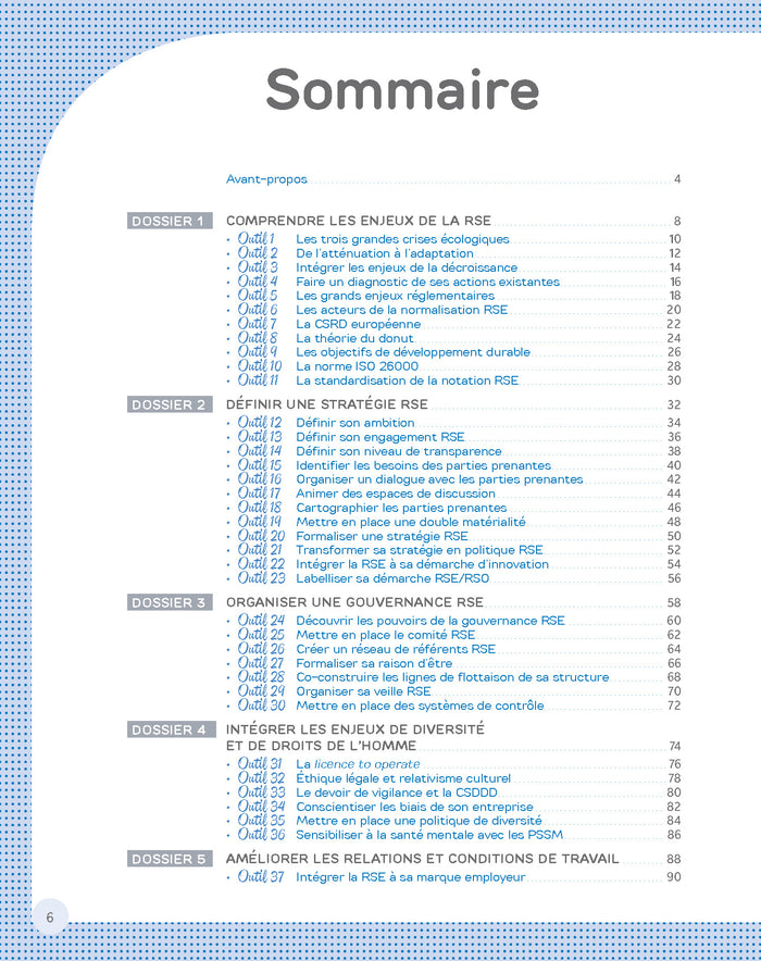 La boîte à outils de la RSE