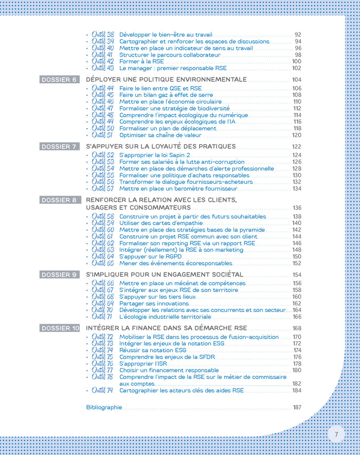La boîte à outils de la RSE