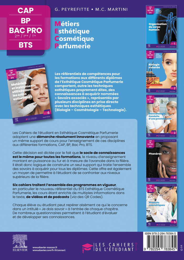 Cahier 6. Matériels et instruments utilisés dans les soins esthétiques