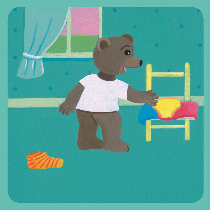 Petit Ours Brun s'habille tout seul - livre à matières