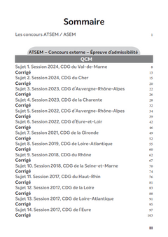 Concours ATSEM/ASEM - Annales corrigées - 2025-2026