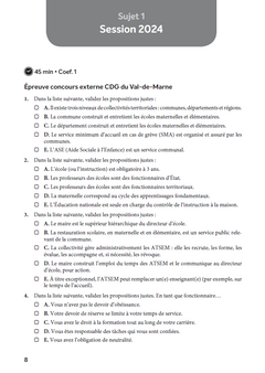 Concours ATSEM/ASEM - Annales corrigées - 2025-2026