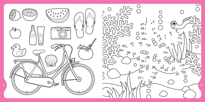 Carré fun - Coloriages Spécial vacances