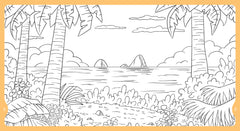 Carré fun - Coloriages Spécial vacances