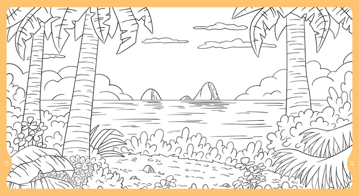 Carré fun - Coloriages Spécial vacances