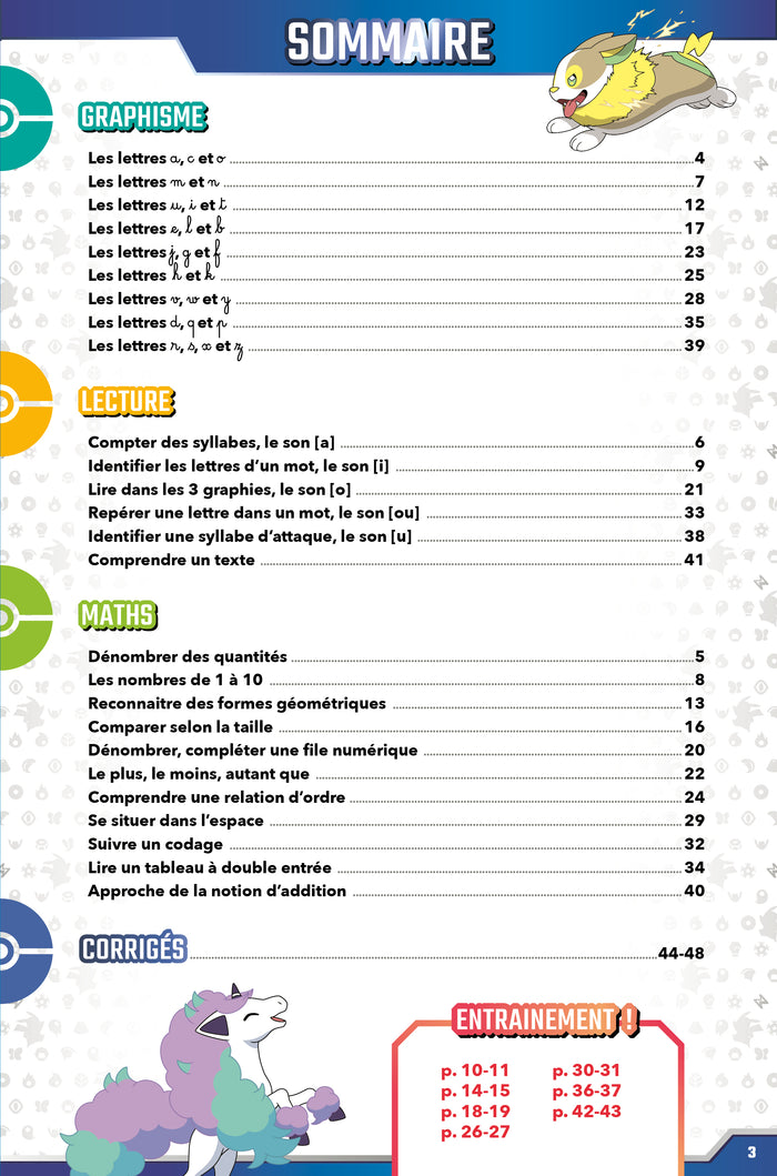 Cahier de vacances 2026 Pokémon - Les incollables -Grande Section au CP - 5/6 ans