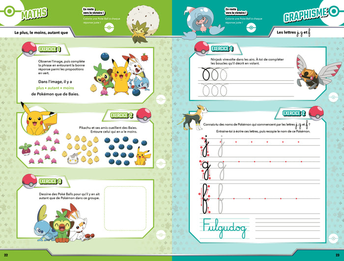 Cahier de vacances 2026 Pokémon - Les incollables -Grande Section au CP - 5/6 ans