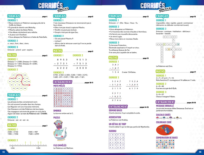 Cahier de vacances 2025 Pokémon - Les incollables