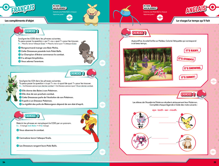 Cahier de vacances Pokémon 2025 - Du CM1 au CM2