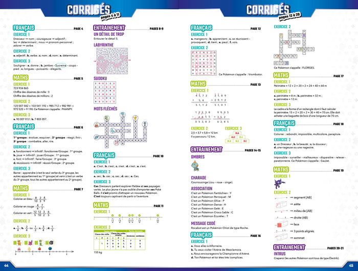 Cahier de vacances Pokémon 2025 - Du CM1 au CM2