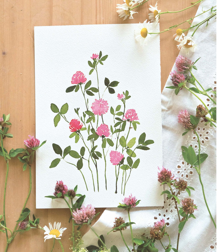 Fleurs sauvages à l'aquarelle