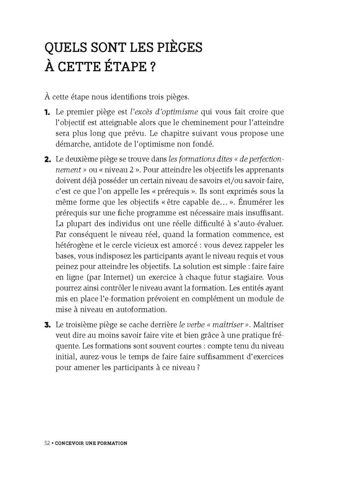 Concevoir une formation