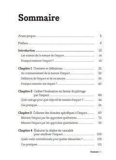 La mesure d'impact